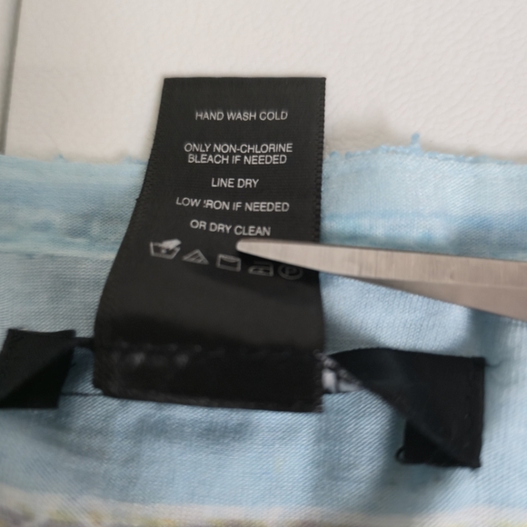 Ali Miles Floral Burnout Mesh Tunic Top Aqua Pastels Flowy Relaxed Layered 2X - Picture 7 of 13